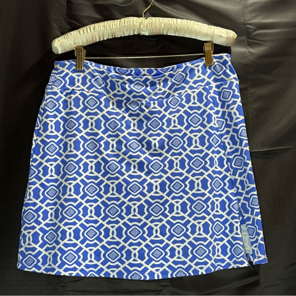 Lulu-B Blue and White Mini Skirt - Picture 2 of 8